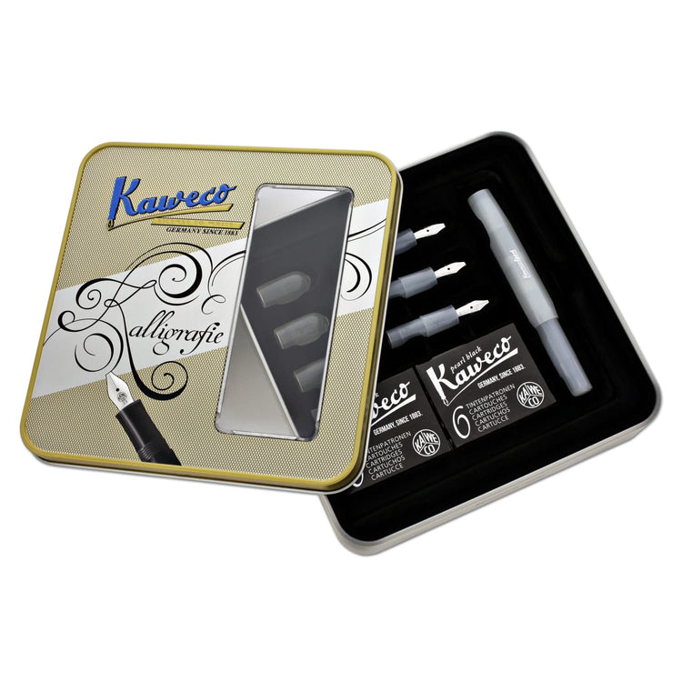 Kaweco Calligraphy Set - Frosted Coconut - Nib Sizes 1.1 1.5 1.9 2.3 Fountain Pen