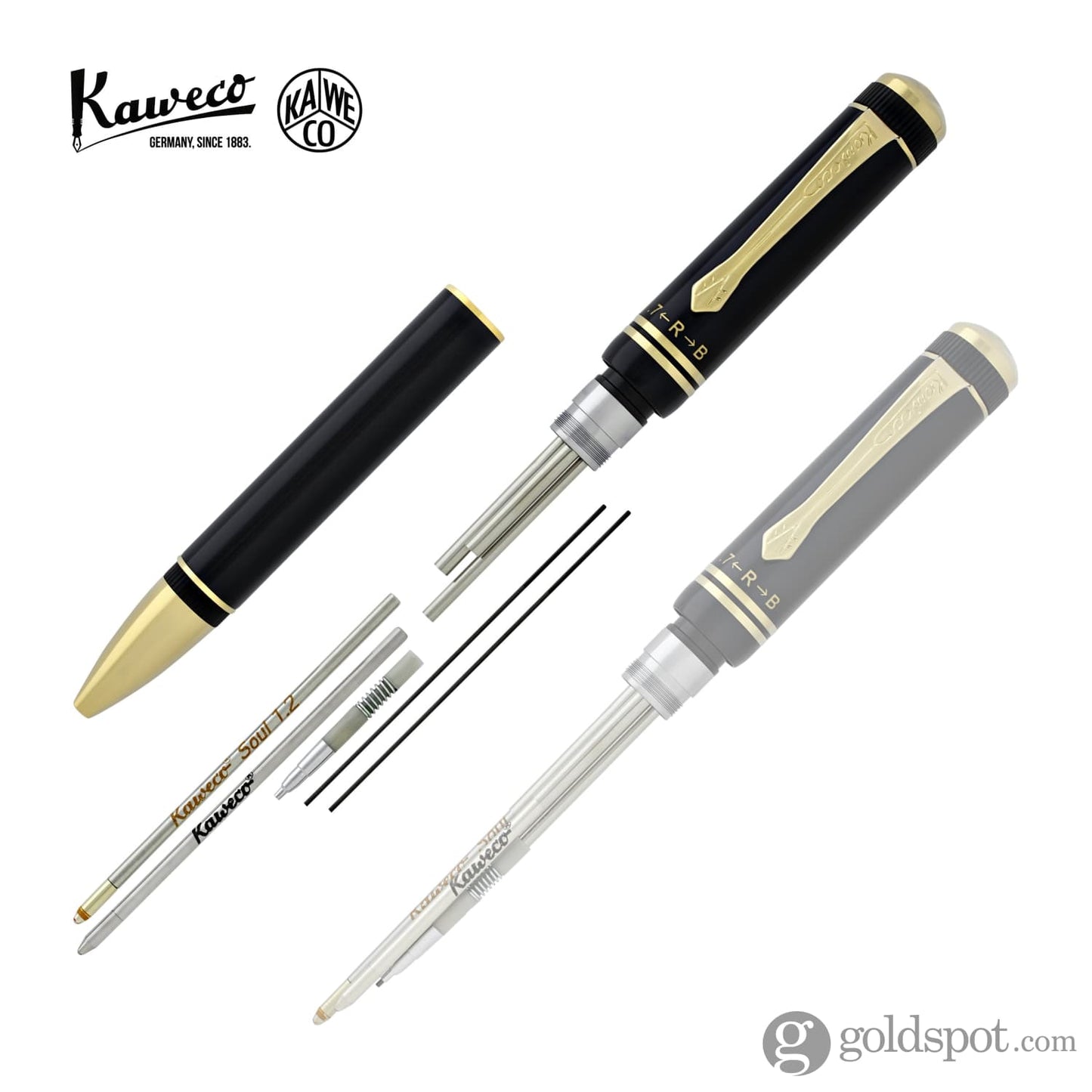 Kaweco Dia Kawecomat in Multi Functional Pen in Black Lacquer with Gold Trim Multi-Function Pen