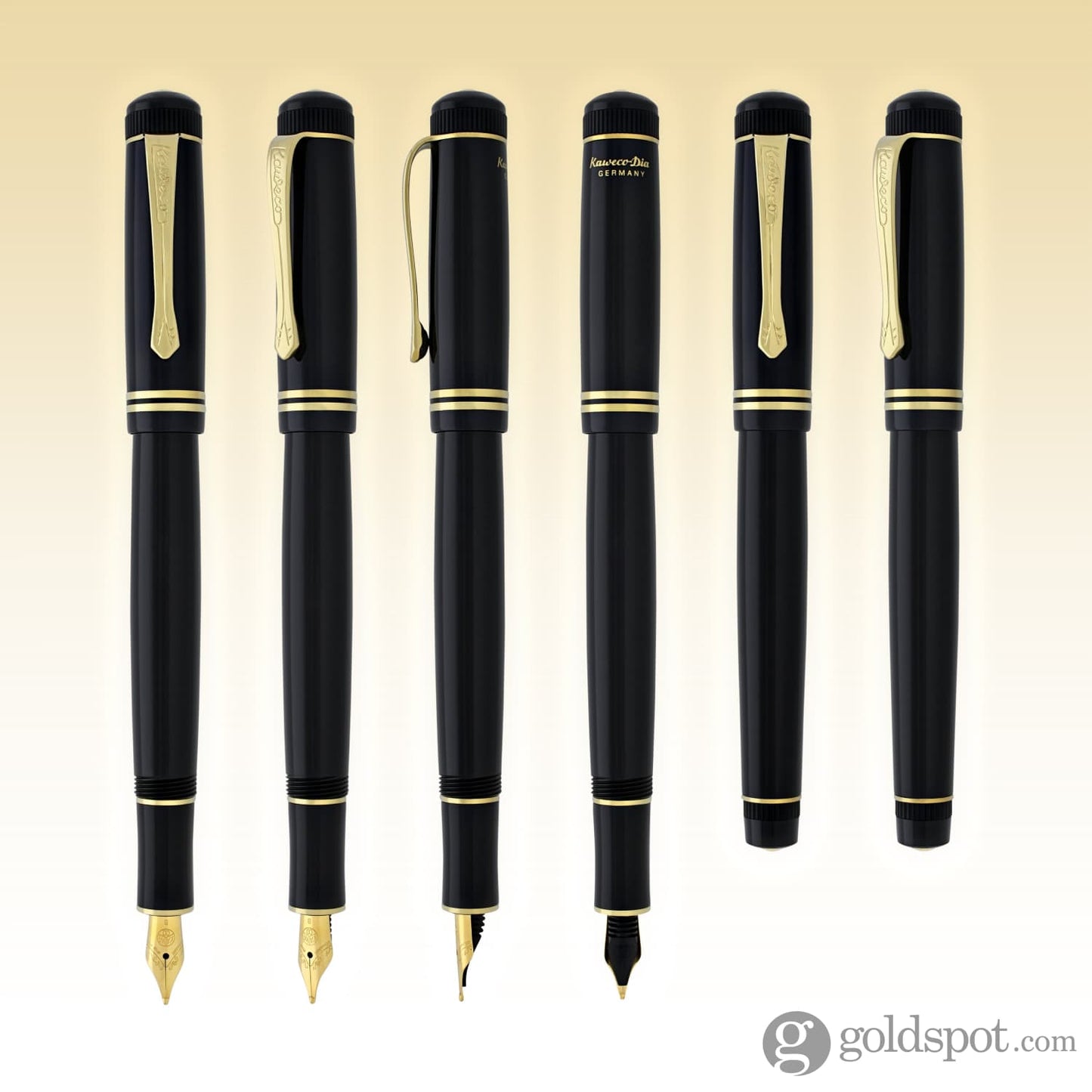 Kaweco Dia2 Fountain Pen in Black and Gold Fountain Pen