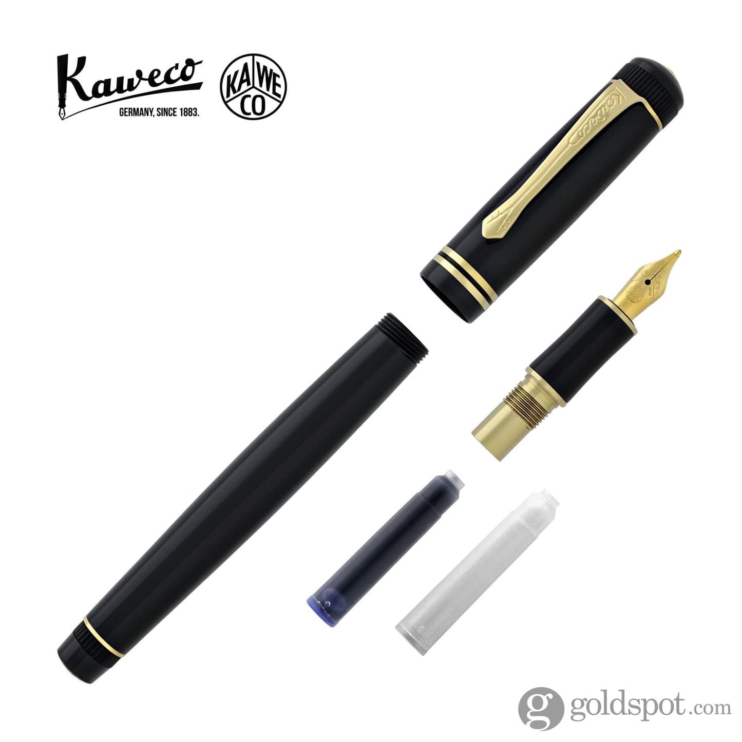 Kaweco Dia2 Fountain Pen in Black and Gold Fountain Pen