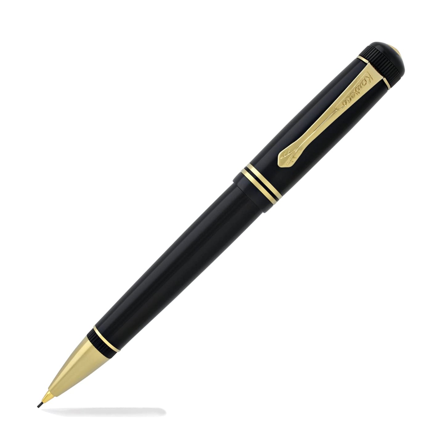 Kaweco Dia2 Mechanical Pencil in Black and Gold - 0.7mm Mechanical Pencil