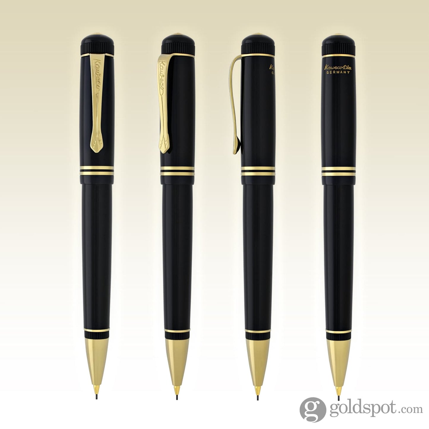Kaweco Dia2 Mechanical Pencil in Black and Gold - 0.7mm Mechanical Pencil