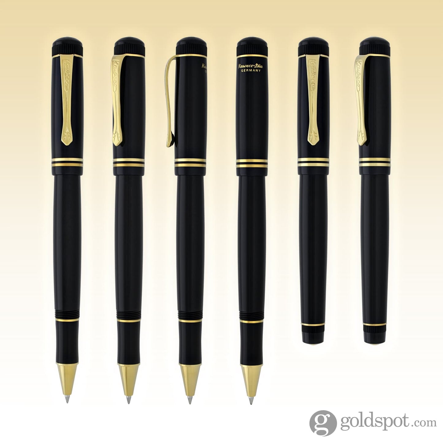 Kaweco Dia2 Rollerball Pen in Black with Gold Trim Rollerball Pen