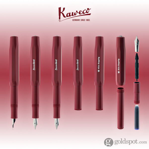 Kaweco Elite Royalty Sport Fountain Pen in Deep Red Fountain Pen