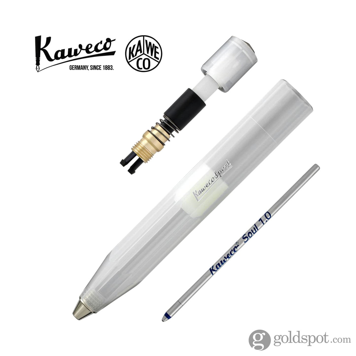 Kaweco Frosted Sport Ballpoint Pen in Coconut White Ballpoint Pen