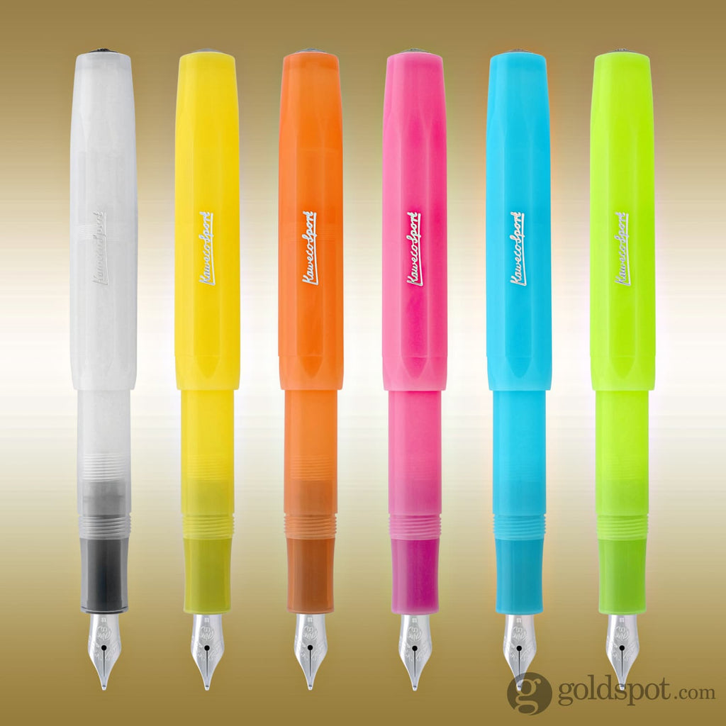 Kaweco Frosted Sport Fountain Pen in Soft Mandarin Goldspot Pens