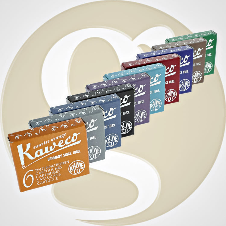 Kaweco Ink Cartridges in Assorted Colors - 10 Sets of 6 Fountain Pen Cartridges