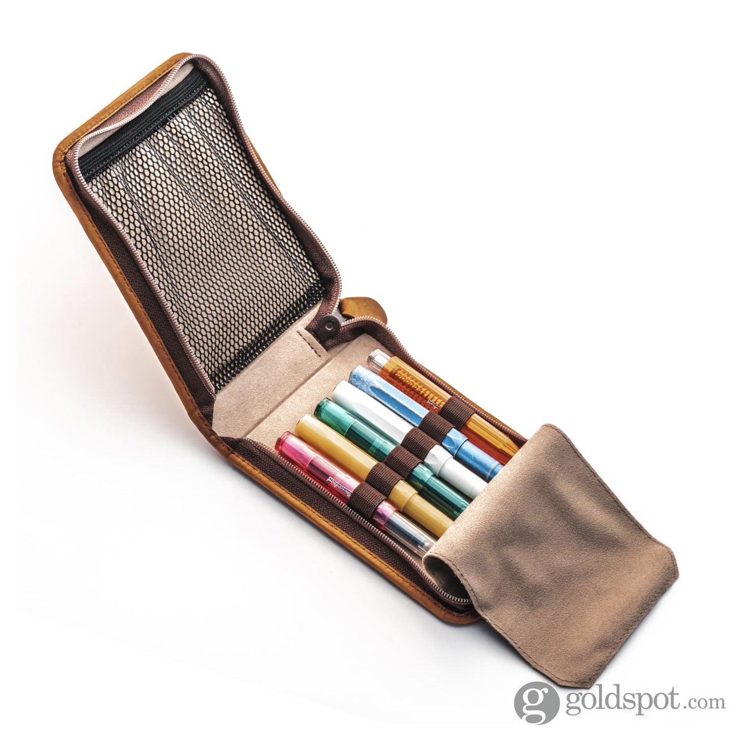 Kaweco Leather 6 Pen Case in Brown Pen Case