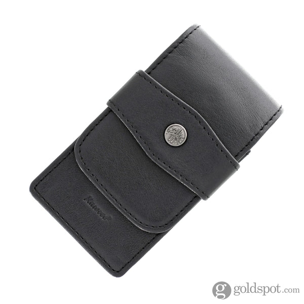 Kaweco Pouch with Flap in Black Leather - Goldspot Pens