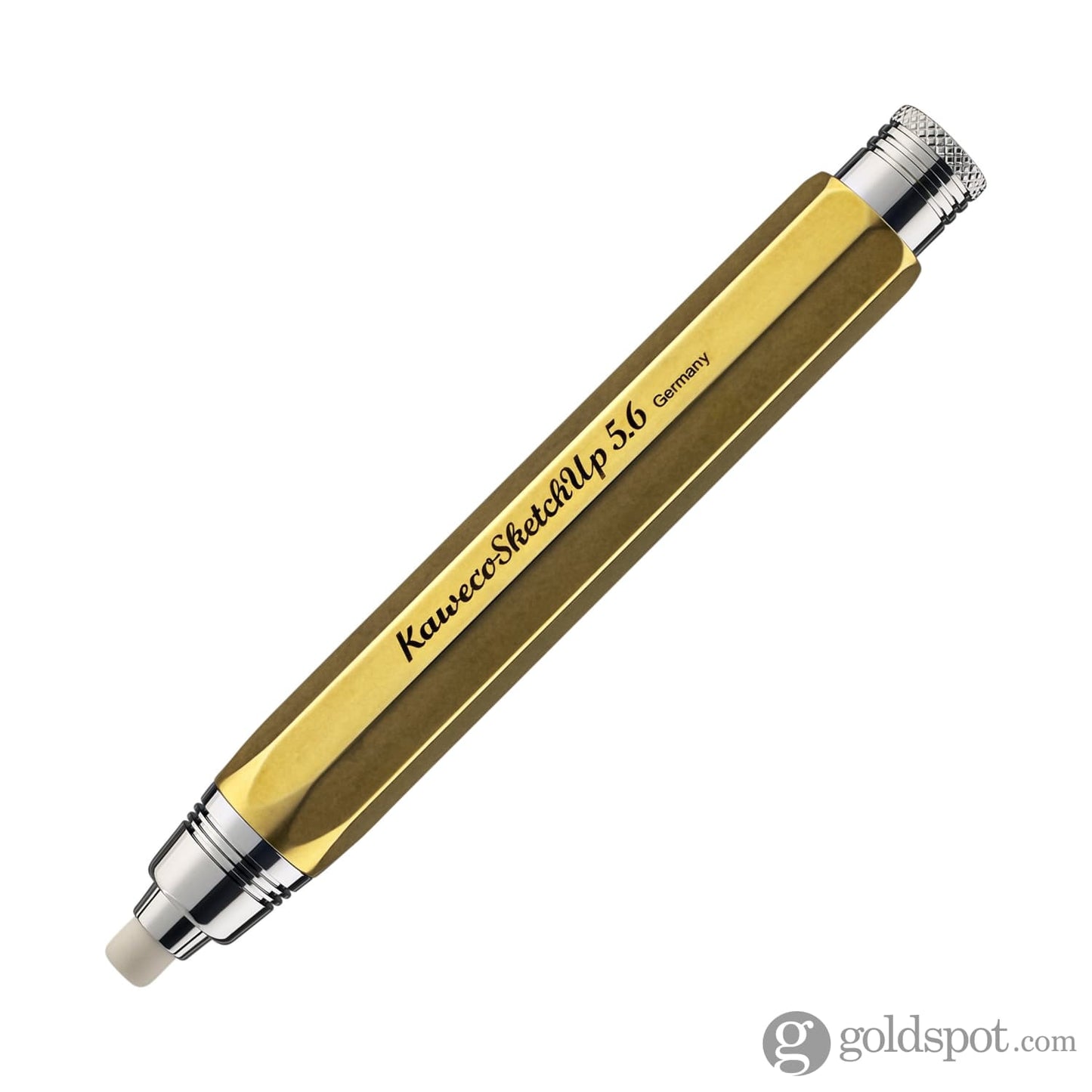 Kaweco Sketch Up Clutch Eraser in Raw Brass - 5.6mm Mechanical Pencil
