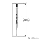 Kaweco Soul G2 Refill in Black - 3 Pieces Ballpoint Pen Refill