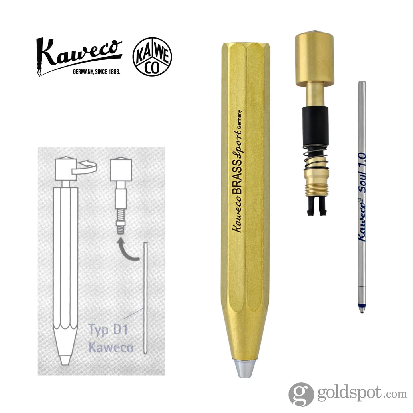 Kaweco Sport Ballpoint Pen in Brass Ballpoint Pen