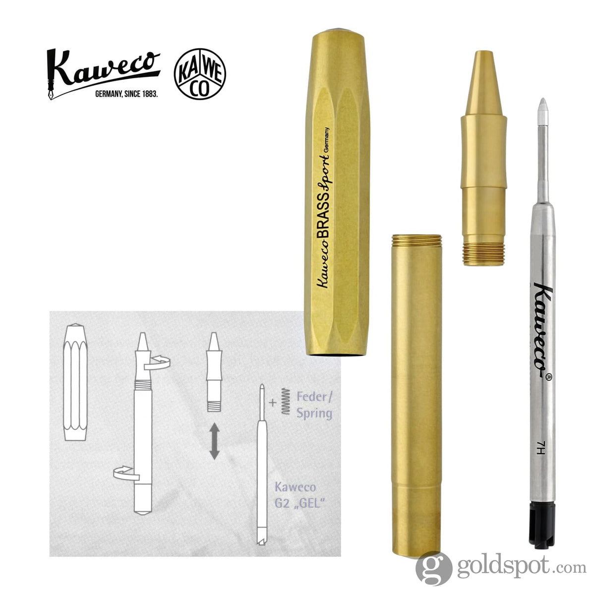 Kaweco Sport Aluminium balpen Stonewashed Blue - De Groen BV Kaweco Sport Aluminium balpen Stonewashed Blue - De Groen BV