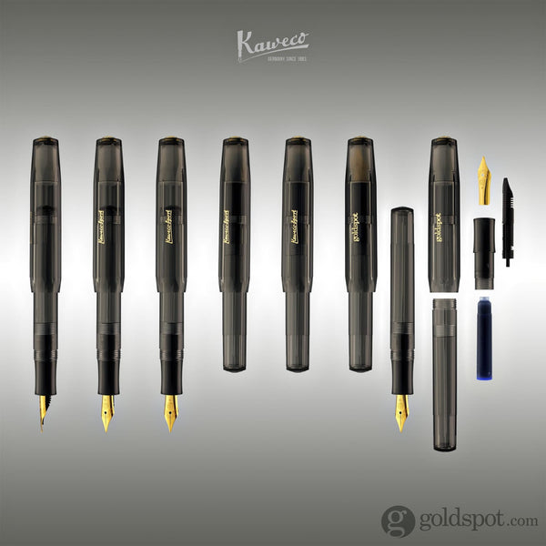 Kaweco Sport Transparent Fountain Pen in Ultimate Gray with Gold Trim Fountain Pen
