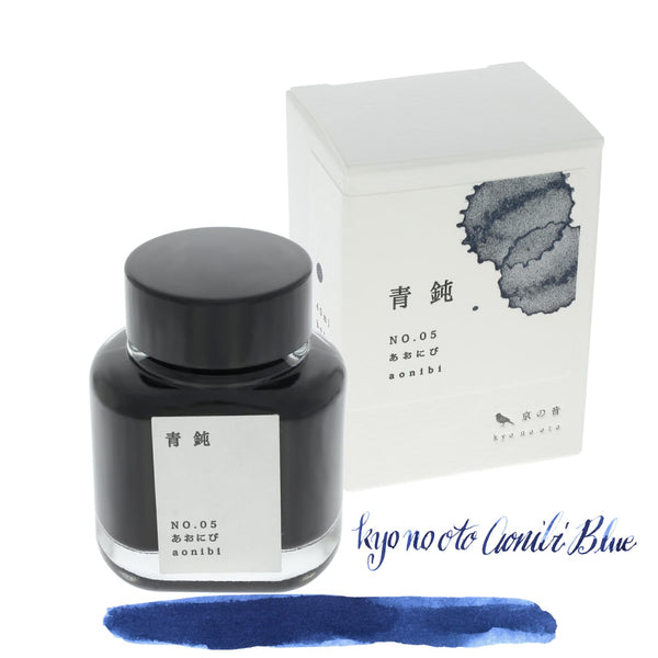 KYO NO OTO Bottled Ink in Aonibi Blue - 40 mL Bottled Ink