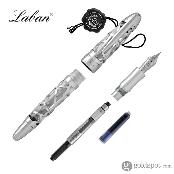 Laban 300 Skeleton Fountain Pen in Chrome Fountain Pen