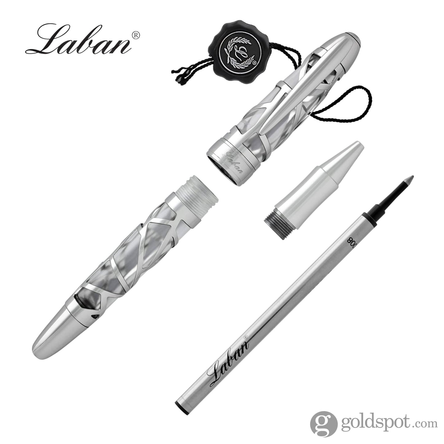 Laban 300 Skeleton Rollerball Pen in Chrome Rollerball Pen