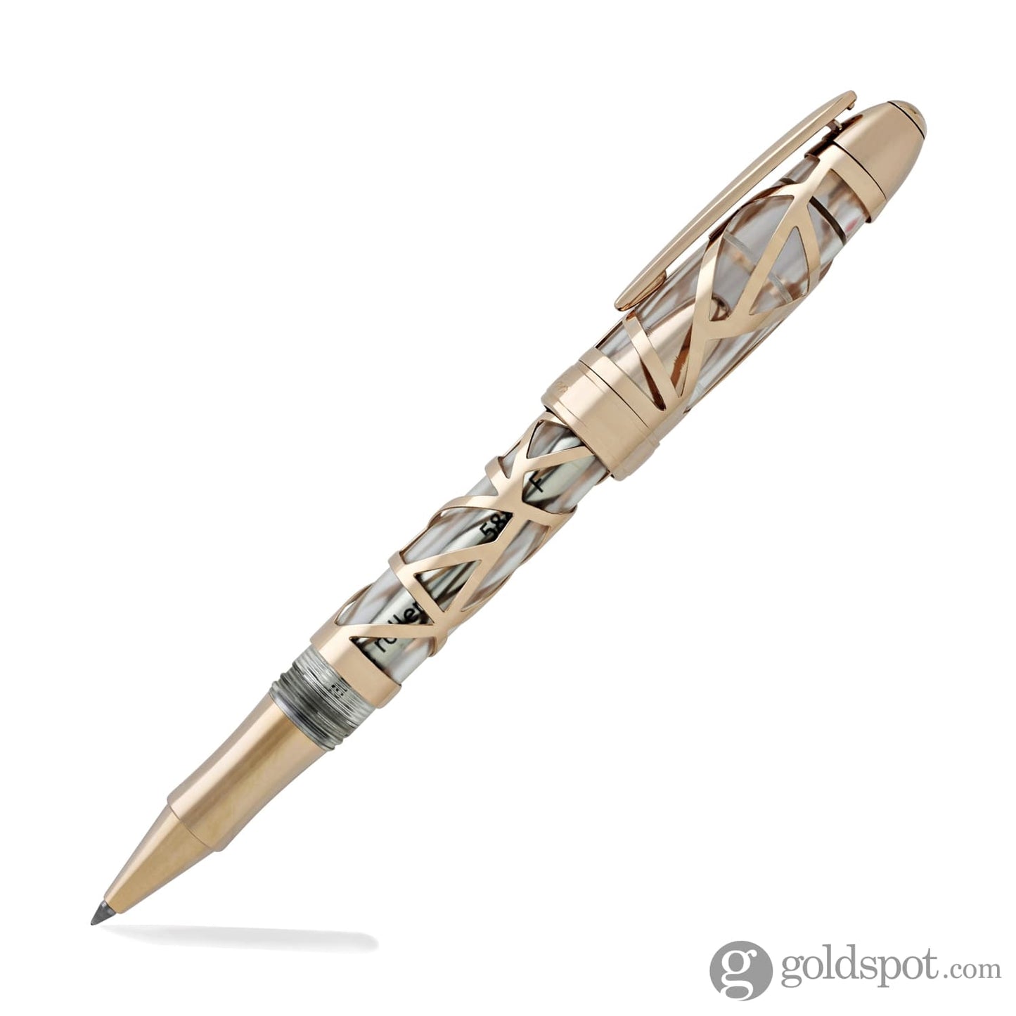 Laban 300 Skeleton Rollerball Pen in Rose Gold Rollerball Pen