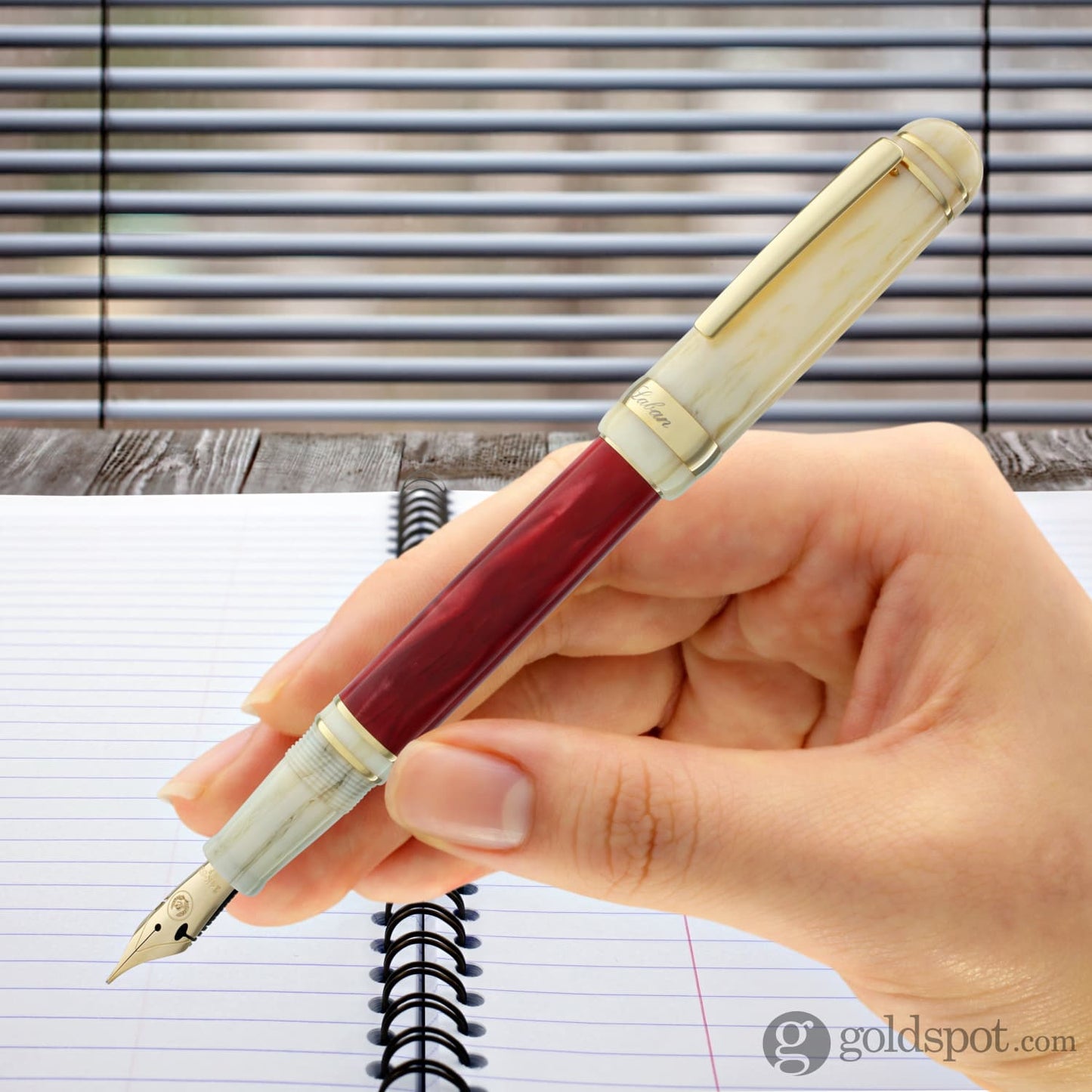 Laban 325 Fountain Pen in Flame - 14kt Gold Flexible Fine Nib Fountain Pen