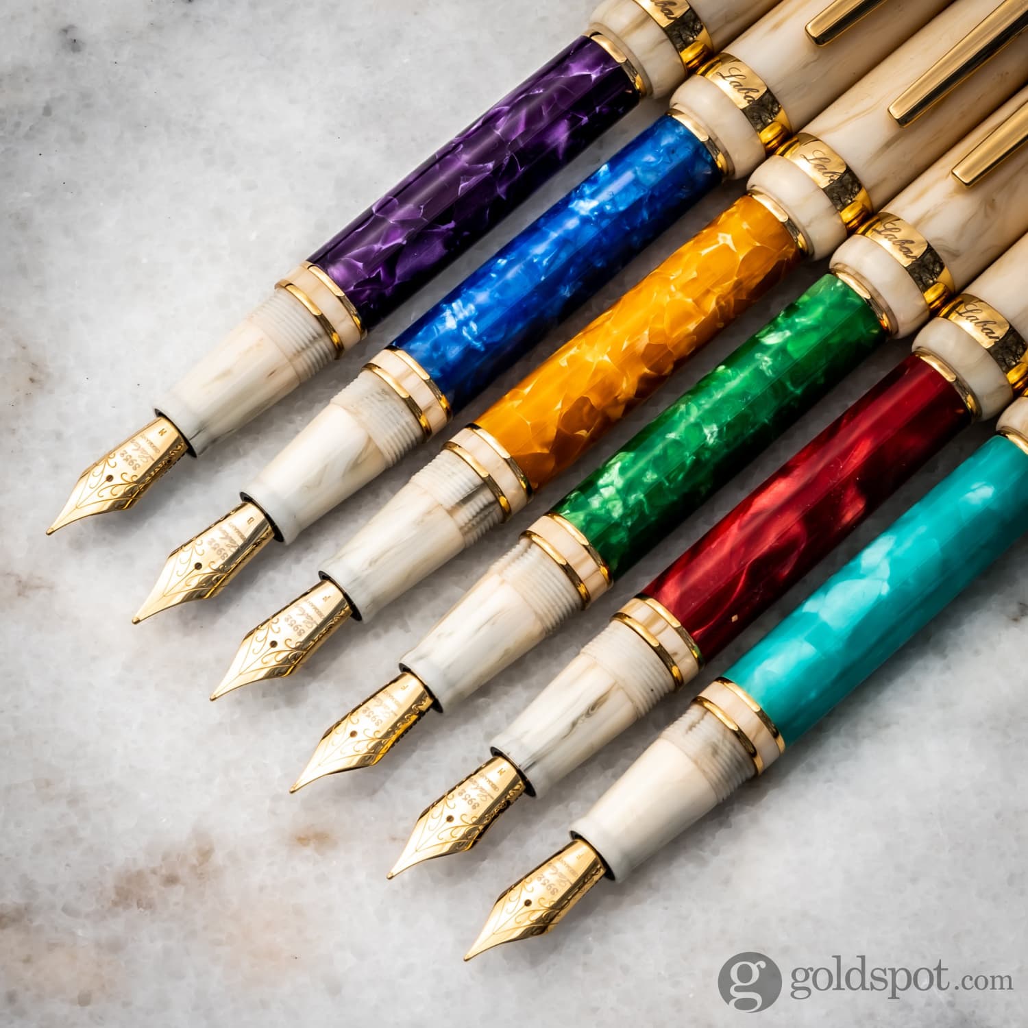 Laban 325 Fountain Pen in Flame - 14kt Gold Flexible Fine Nib ...