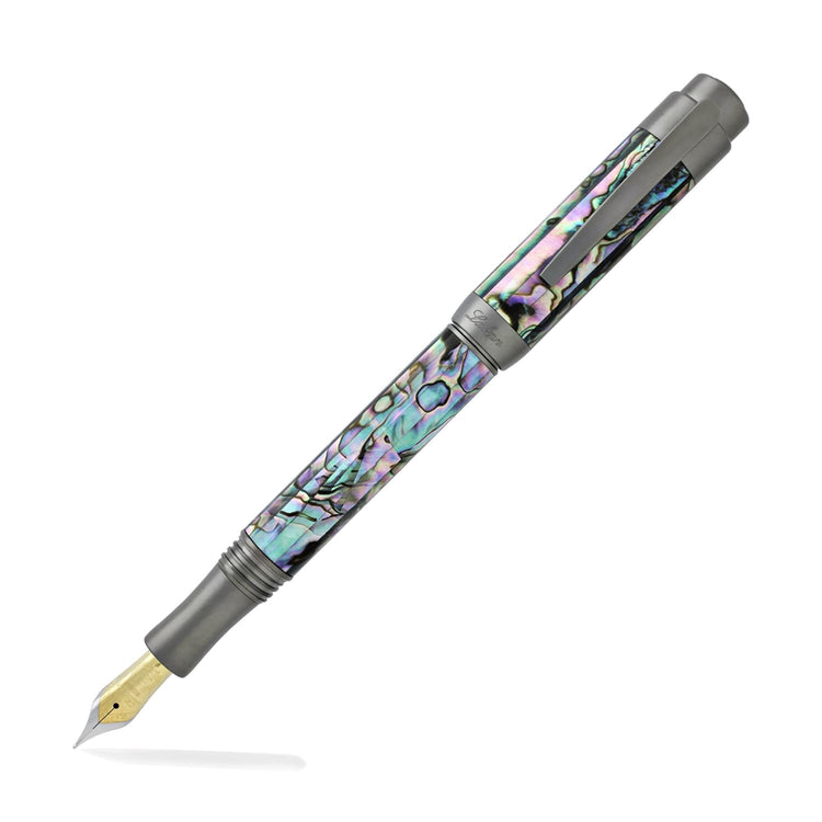 Laban Abalone Fountain Pen in New Abalone with Gunmetal Trim Fountain Pen