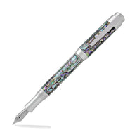 Laban Abalone Fountain Pen in New Abalone with Shiny Chrome Trim
