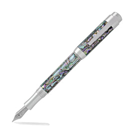 Laban Abalone Fountain Pen in New Abalone with Shiny Chrome Trim