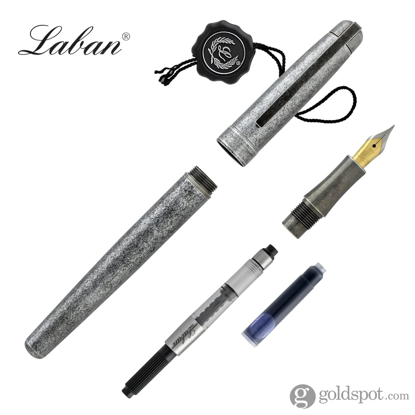 Laban Antique Fountain Pen in Silver Fountain Pen