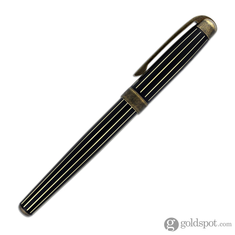 Laban Antique II Fountain Pen in Gold with Lines Fountain Pen