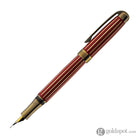 Laban Antique II Fountain Pen in Red with Gold Lines Fountain Pen
