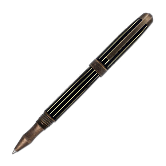 Laban Antique II Rollerball Pen in Rose Gold with Lines