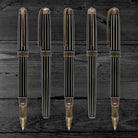 Laban Antique II Rollerball Pen in Gold with Lines Rollerball Pen