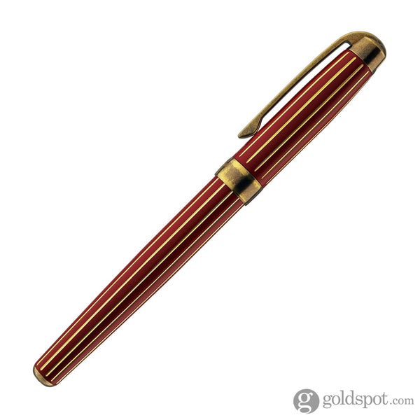 Laban Antique II Rollerball Pen in Red with Gold Lines Rollerball Pen