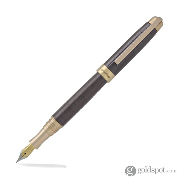 Laban Brass Fountain Pen in IP Brown with Grid Fine Fountain Pen