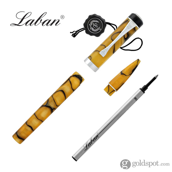 Laban Celebration Rollerball Pen in Tiger Yellow Rollerball Pen