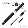 Laban Ebony Walnut Wood Fountain Pen in Black with Silver Trim - Medium Point Fountain Pen