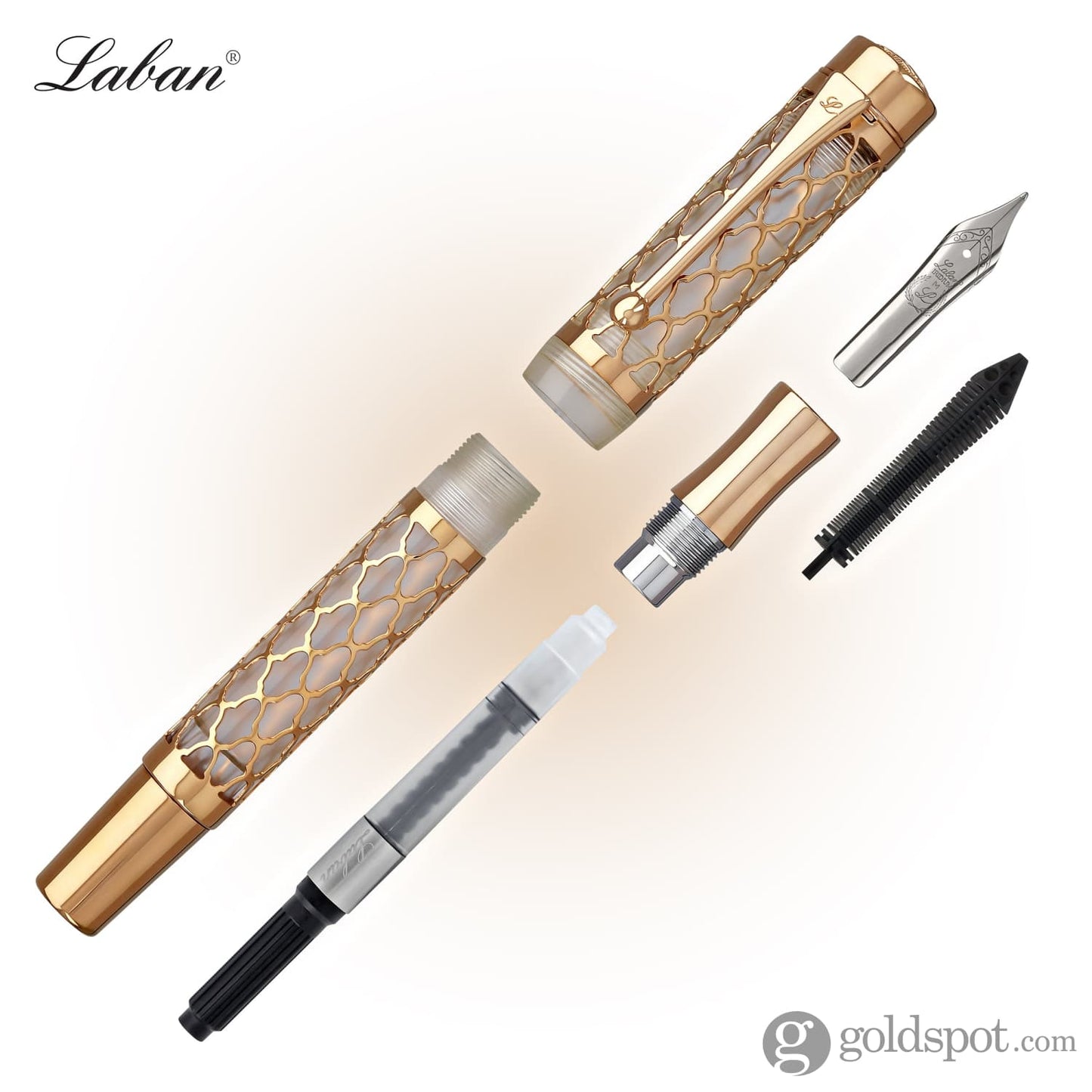 Laban Flora Fountain Pen in Rose Gold Fountain Pen