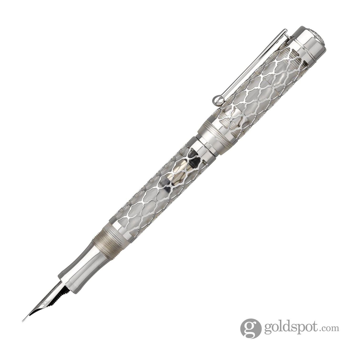 Laban Flora Fountain Pen in Silver Fountain Pen