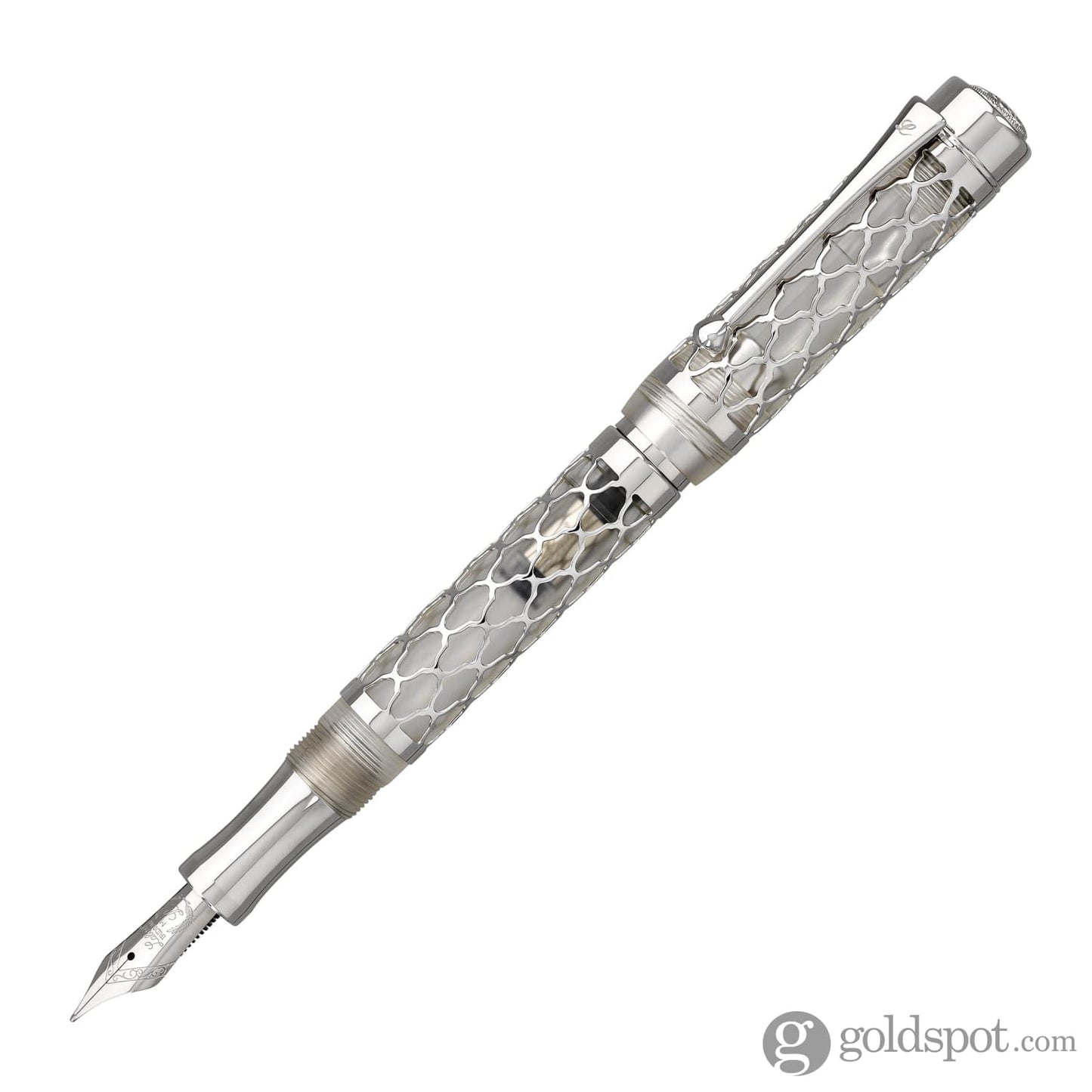 Laban Flora Fountain Pen in Silver Fountain Pen