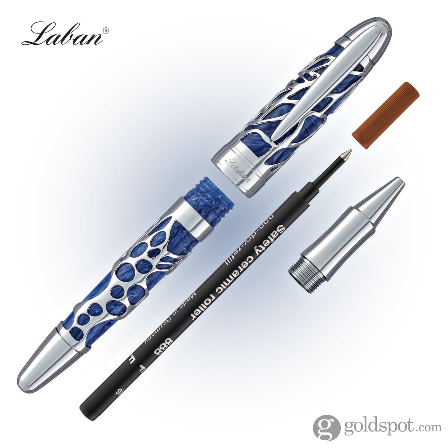 Laban Formosa Rollerball Pen in Blue Wave Rollerball Pen