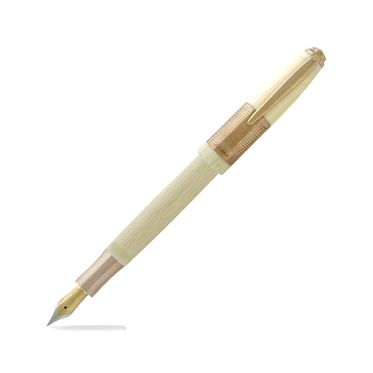Laban Genghis Khan Fountain Pen in Ivory With Gold Trim