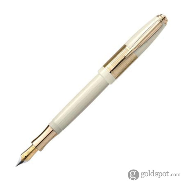 Laban Genghis Khan Fountain Pen in Ivory With Gold Trim Fountain Pen