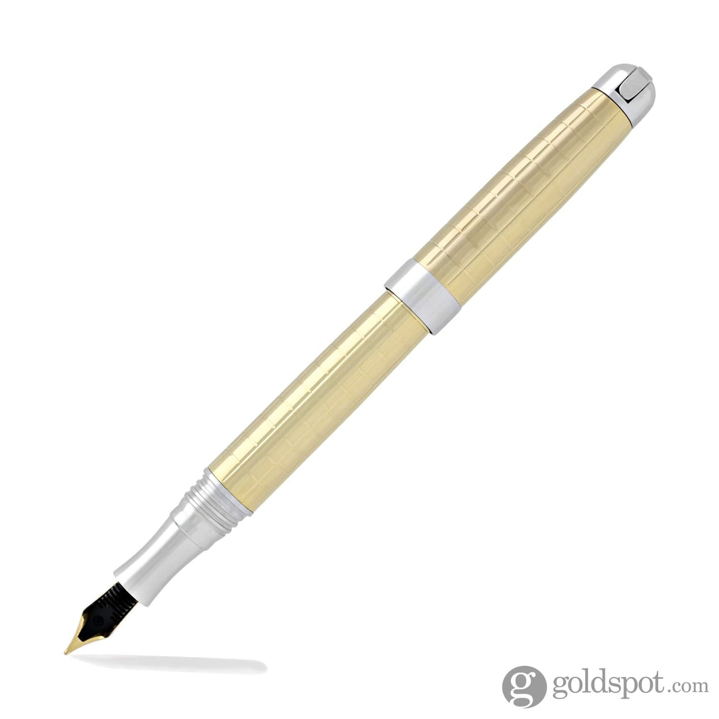 Laban Gold and Rose Gold Fountain Pen in Gold with Crisscross - Medium Point Fountain Pen