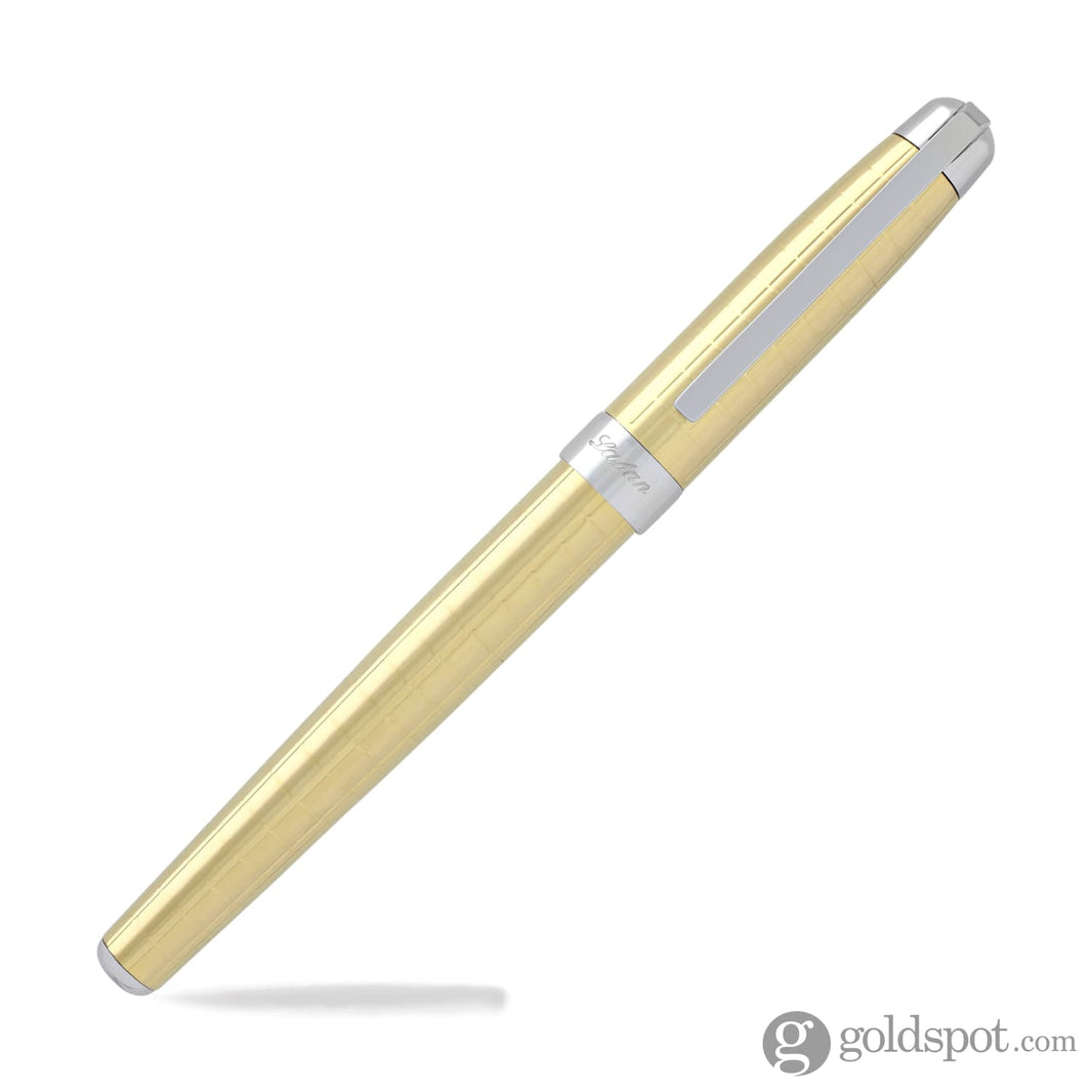Laban Gold and Rose Gold Fountain Pen in Gold with Crisscross - Medium ...