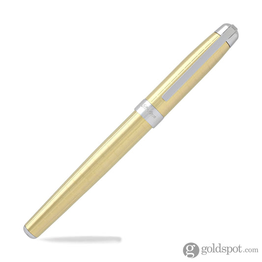 Laban Gold and Rose Gold Fountain Pen in Gold with Crisscross - Medium ...