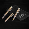 Laban Gold and Rose Gold Fountain Pen Rose Gold with Guilloche - Medium Point Fountain Pen