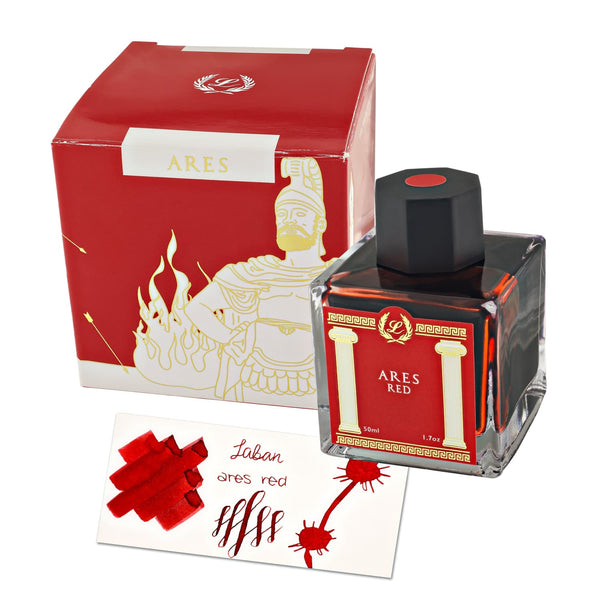 Laban Greek Mythology Bottled Ink in Ares Dark Red - 50ml Bottled Ink