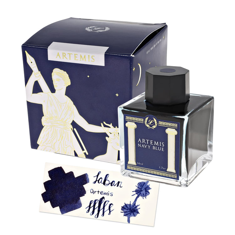 Laban Greek Mythology Bottled Ink in Artemis Blue - 50ml Bottled Ink