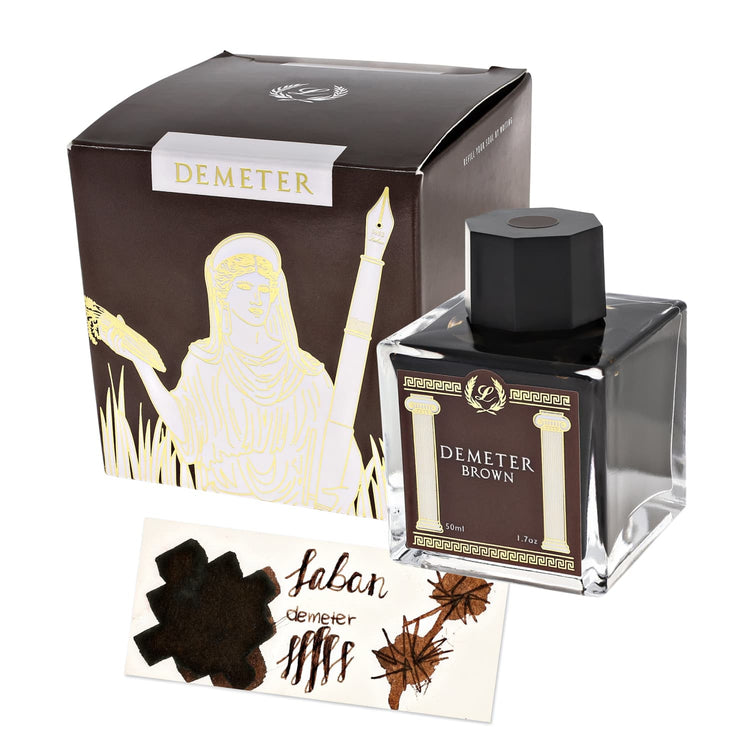 Laban Greek Mythology Bottled Ink in Demeter Brown - 50ml Bottled Ink