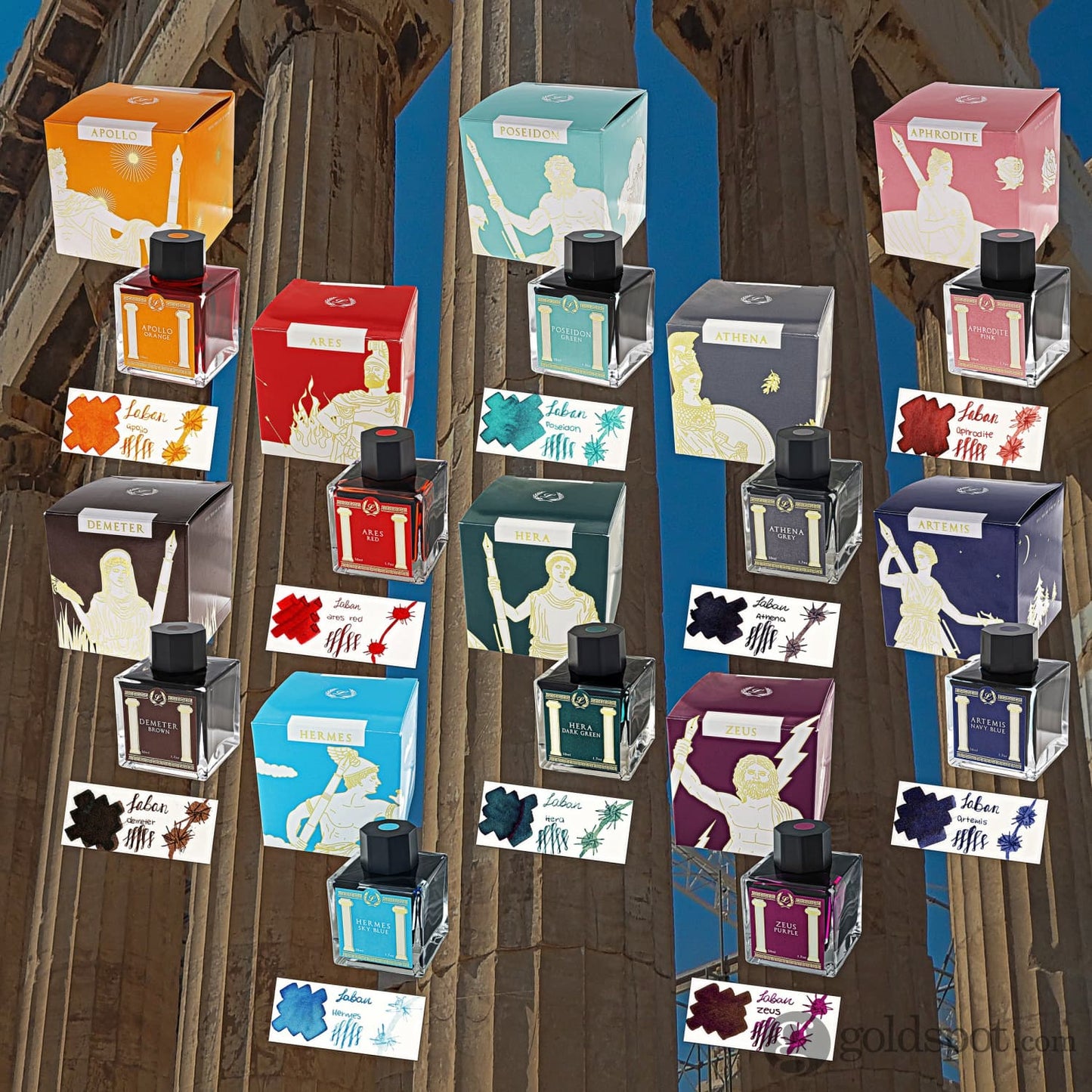 Laban Greek Mythology Bottled Ink in Zeus Dark Purple - 50ml Bottled Ink